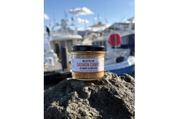 Rillettes de saumon confit au piment d'Espelette