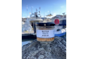 Rillettes de truite au poivre vert 